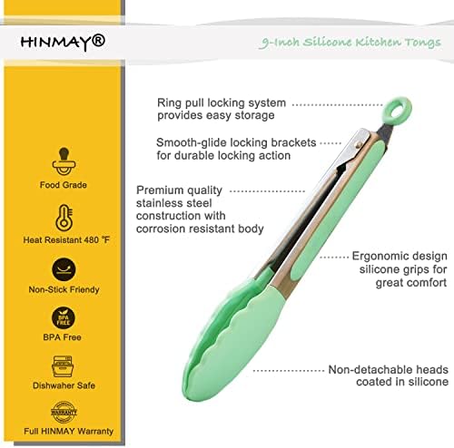 HINMAY 9-Inch Serving Tongs - Image 2