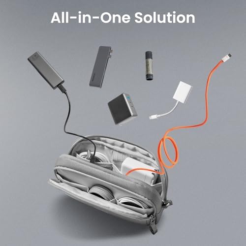 tomtoc Electronic Organizer Travel Case, Dual Compartment Tech Organization - Image 7