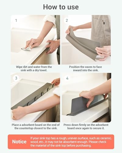 DEARCUS Kitchen Sink Splash Guard 19.7 in - Image 6