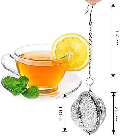 Fu Store 2pcs Stainless Steel Mesh Tea Ball 2.1 Inch Tea Strainers - Image 2