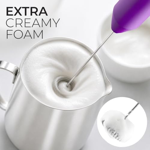 Zulay Kitchen Powerful Milk Frother AA Batteries Included – Ultra Fast Handheld - Image 2