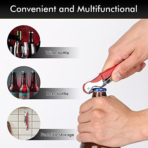 Professional Waiter Corkscrew Wine Openers Set, Heavy Duty Stainless Steel - Image 6