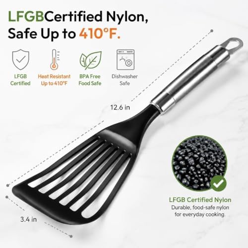 KSENDALO 2 Pack Thin Flexible Fish Spatula - Image 4
