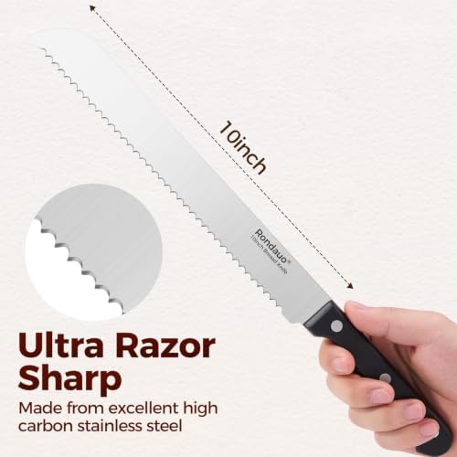 Rondauno Bread Knife, 10 in Sourdough Knives - Image 2