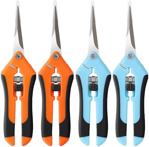 4 Pack Pruning Shears 6.5 Inch Stainless Steel Garden Scissors by BEofferDirect