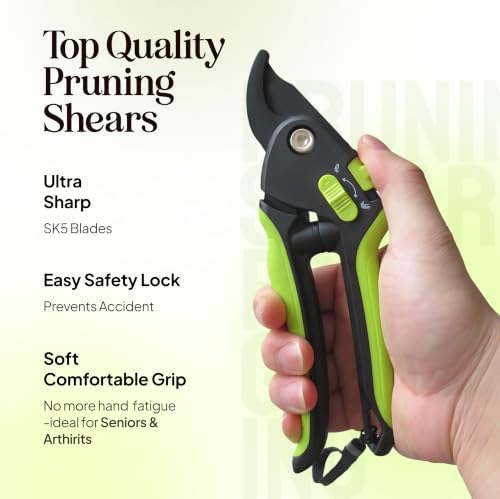 Ultra Sharp Pruning Shears Hedge Clipper – Cuts 3X Easier, Dual-Size Opening - Image 2