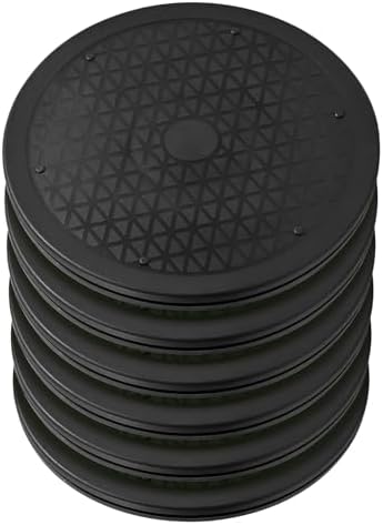 Lazy Susan Turntable 6 Pack, 12 Inch Black Plastic Organizer by Unknown