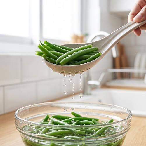 25Pcs Disposable Slotted Serving Spoons, 8 Inch Plant-Based Draining Spoons - Image 3