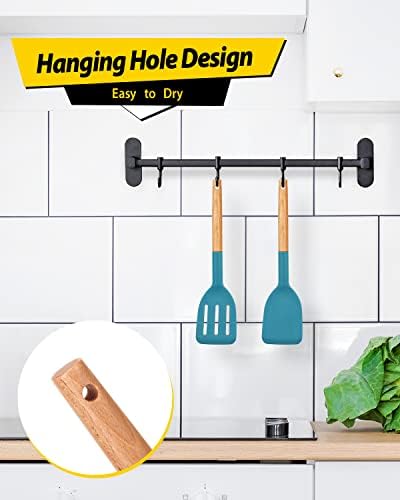BUNDLEPRO Silicone Spatula, Solid & Slotted Turner, 2 Pack - Image 6