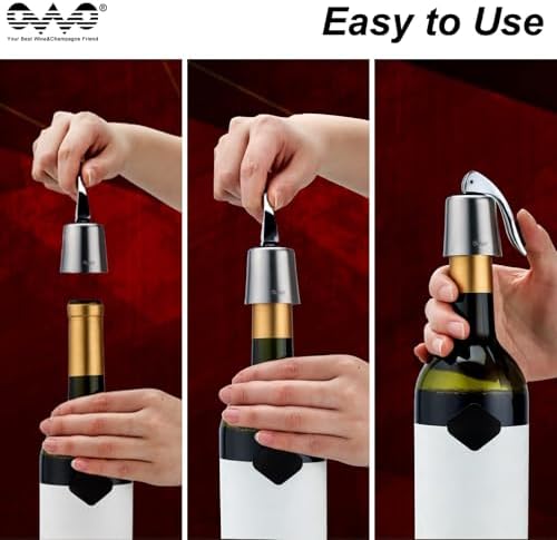 OWO Stainless Steel Wine Bottle Stopper, Reusable Wine Saver - Image 3