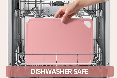 THETCHRY Plastic Cutting Board, Extra Large Pink Cutting Board - Image 7