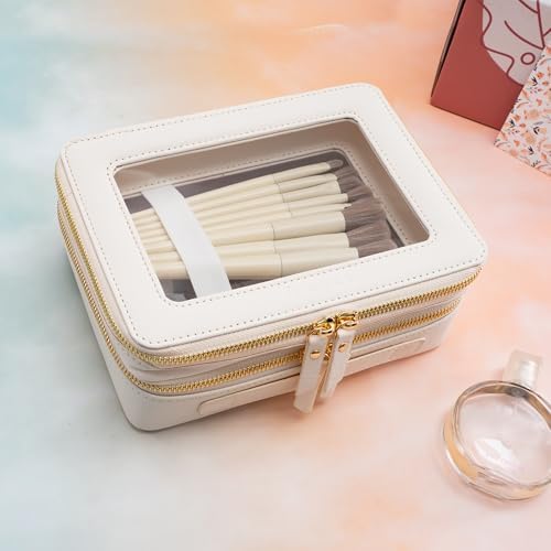 Aveniee Large Clear Makeup Bags, Double Layer Cosmetic Bags - Image 4