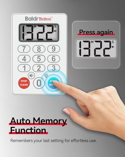 Digital Kitchen Timer, Waterproof Magnetic Countdown Timer - Image 5