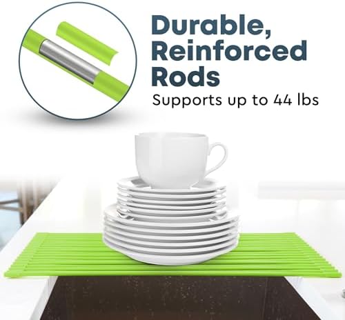 Zulay Kitchen Large Roll Up Dish Drying Rack - Image 6