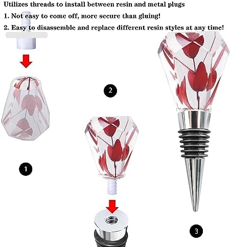 10 Pcs Wine Stoppers with Screw Fitting Accessories Set - Image 2
