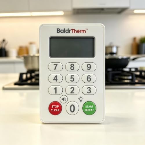 Digital Kitchen Timer, Waterproof Magnetic Countdown Timer by BaldrTherm