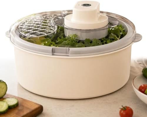 Electric Salad Spinner Fruit Vegetable Washer USB Rechargeable - Image 2