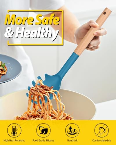 BUNDLEPRO Silicone Soup Ladle and Pasta Spoon Set - Image 3