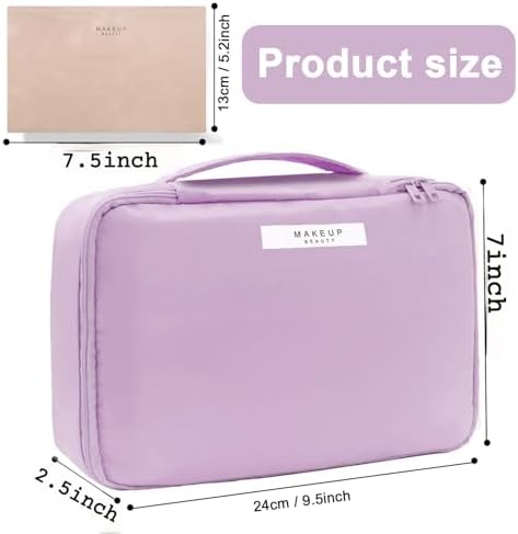 Queboom Travel Makeup Bag Cosmetic Bag Toiletry Bag - Image 2
