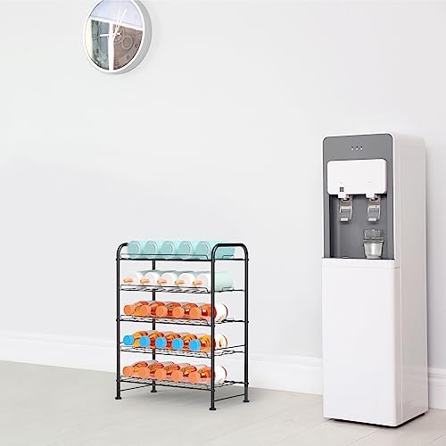 Water Bottle Organizer 5 Tier FreeStanding Water Bottle Storage Rack Metal - Image 5