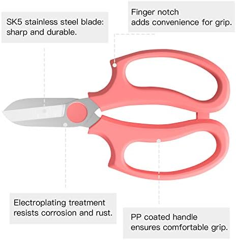 Housolution Flower Scissors, Premium Steel Garden Pruning Shears - Image 5