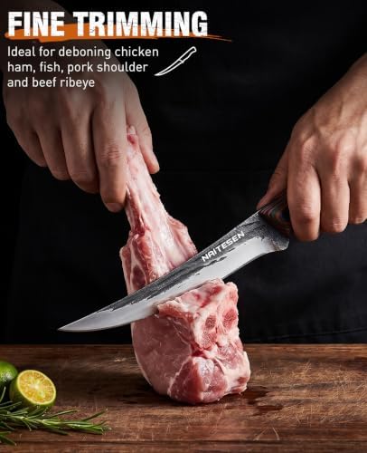 Naitesen 3PCS Hand Forged Butcher Knife Set - Image 4