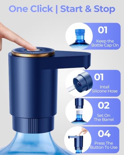 Water Jug Pump for 5 Gallon Bottle – Portable Electric USB-C Charging Dispenser - Image 4