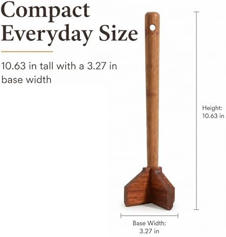 Wooden Meat Chopper for Ground Beef, Hamburger Masher Works - Image 7