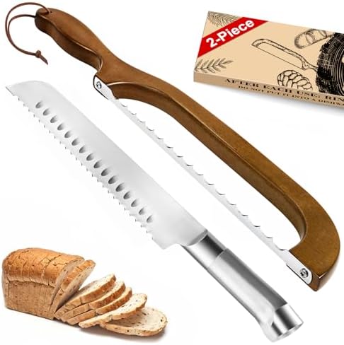 2 Pack Sourdough Bread Knife for Homemade Bread, Serrated Bread Cutter by Unknown