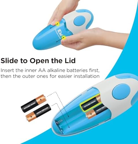 Kitchen Mama Auto Electric Can Opener, Battery Operated, Sky Blue - Image 5