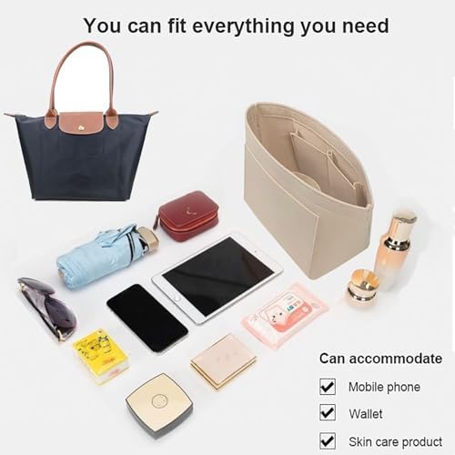 Lckaey Purse Organizer Insert for Longchamp, Premium Felt Long Champ Le Pliage - Image 4