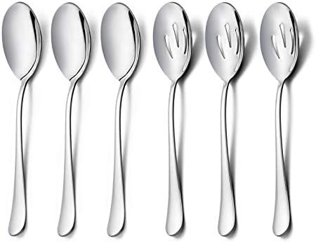 HaWare 6-Piece Serving Spoons, 9.8 inches, Stainless Steel by HaWare