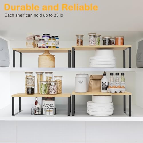 OGEMXU Cabinet Shelf Organizers, 15.7 inches Large Kitchen Counter Shelf - Image 5