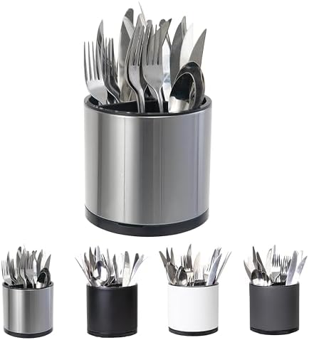 LIBODOUR Kitchen Utensil Holder, 360°Rotating by ModernandFarmhouseUtensilHolder