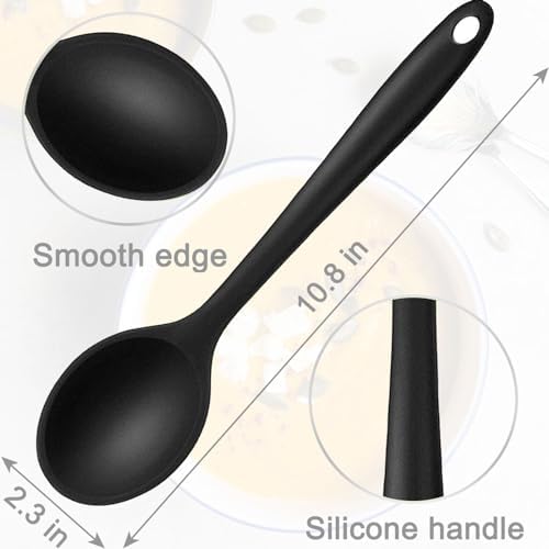Beieverluck 6 Pack Large Silicone Cooking Spoons 10.8'' Heat Resistant Kitchen - Image 2