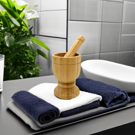 IMUSA USA Bamboo Mortar and Pestle - Image 5