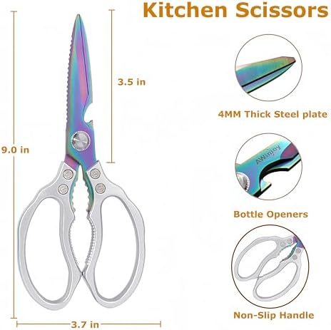 Heavy Duty Sharp Kitchen Scissors, Dishwasher Safe, Cooking Shears - Image 2
