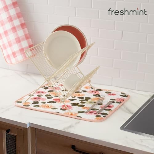 FRESHMINT Dish Drying Mats 2 Pack, Cottage Floral - Image 5