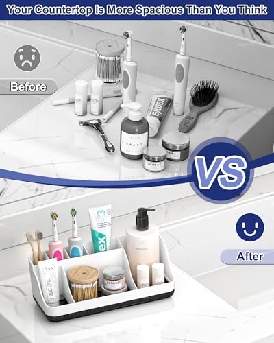 Bathroom Counter Organizer and Storage, 7 Slots Detachable Toothbrush Holders - Image 5