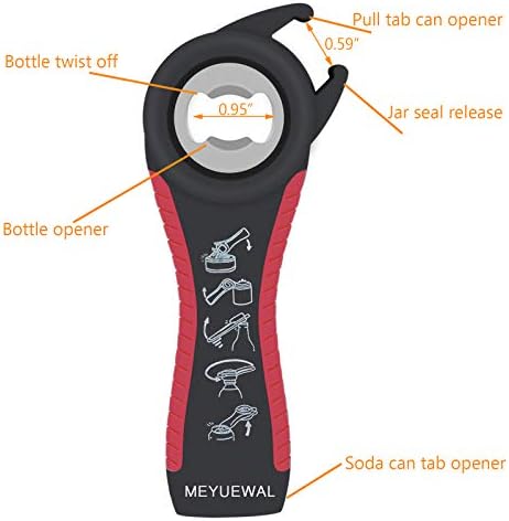 Jar Opener Bottle Opener for Weak Hands, 5 in 1 Multi Function Can Opener - Image 5