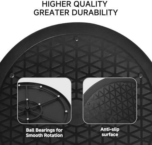 Lazy Susan Turntable 6 Pack, 12 Inch Black Plastic Organizer - Image 3