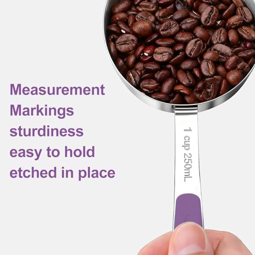 Bopei 10-Pcs Stainless Steel Measuring Cups & Spoons Set - Image 3