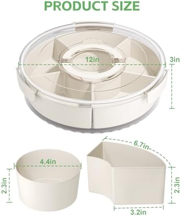 Divided Rotating Serving Tray - Image 2