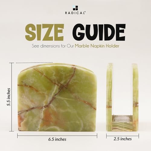 Radicaln Marble Napkin Holder for Table 6.5" Paper Napkin Dispenser Stand - Image 6