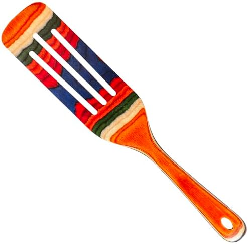 Baltique Marrakesh Collection Colorful Wooden Slotted Spurtle Spatula by TotallyBamboo