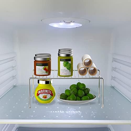 Kitchen Cabinet Shelf Organizer Set of 6, Medium Metal Wire Pantry Storage - Image 5