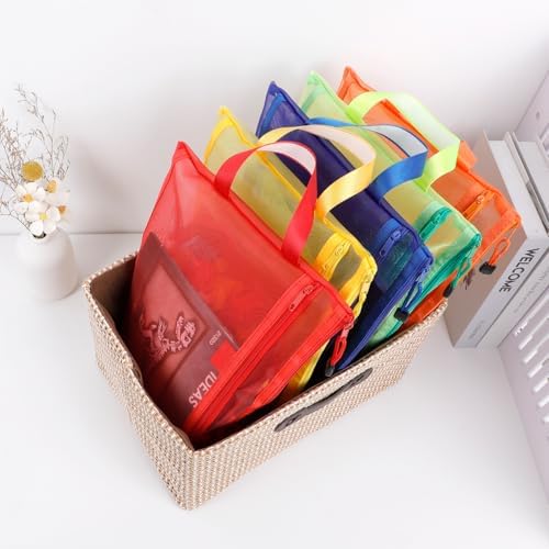 10 Pack 5 Color Mesh Zipper Pouch Bags - Image 5
