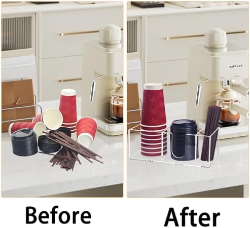 Coffee Bar Accessories and Organizer, Coffee Cup Holder Storage Box - Image 3
