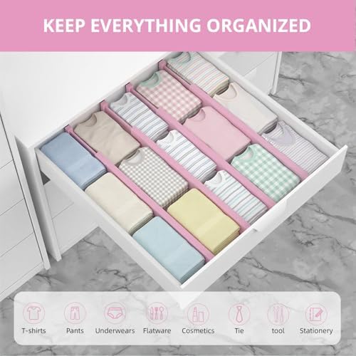ANTOWIN Expandable Bamboo Drawer Dividers, Fits 17.6-21.6" Drawers - Image 3