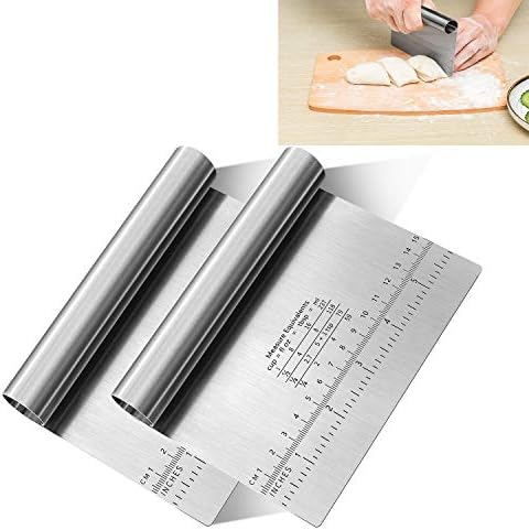 Pro Dough Pastry Scraper/Cutter/Chopper Stainless Steel Mirror Polished by MSWGO